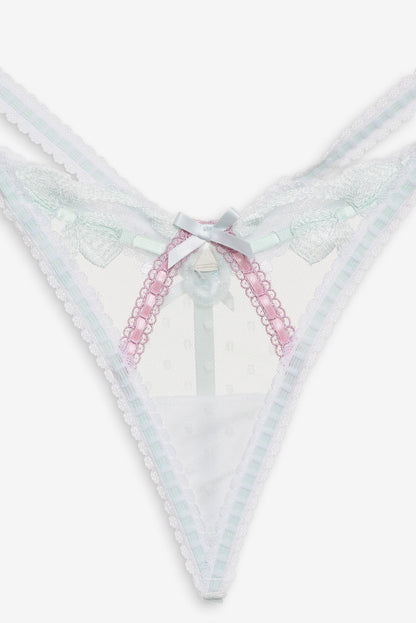 Billie Bow Thong Panty — Mint