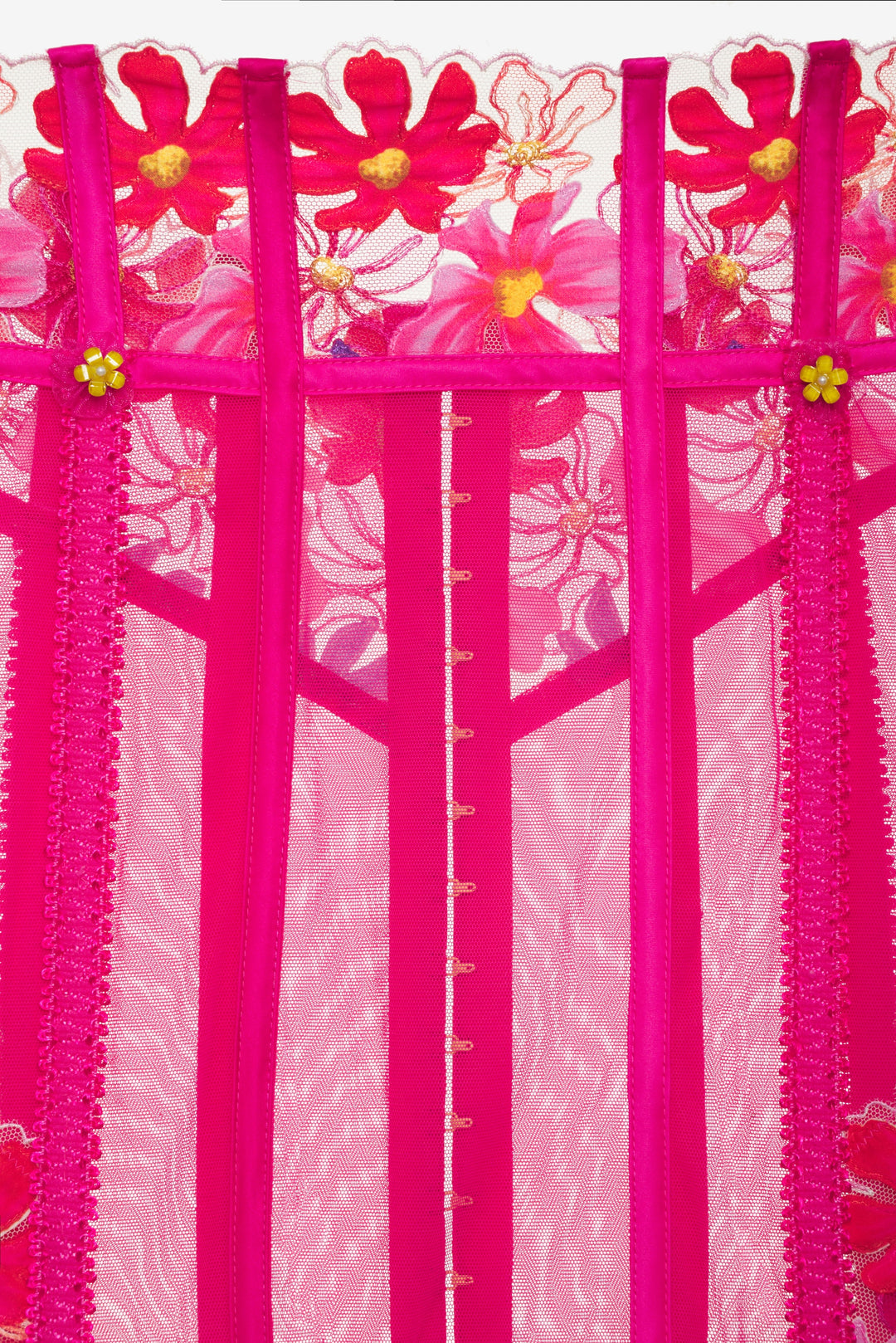 Anemone Floral Garter Skirt — Pink