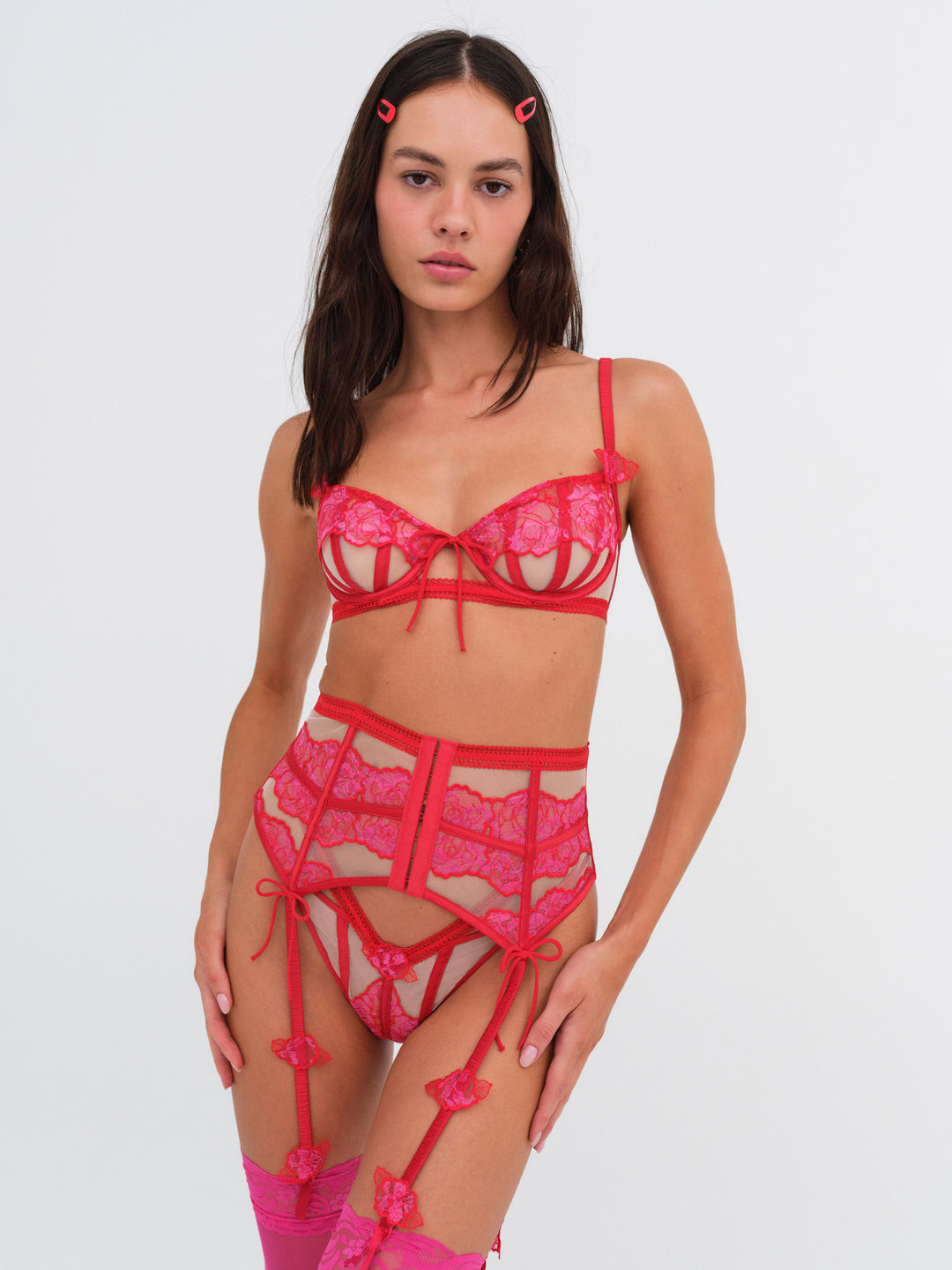 Cordelia Garter Belt — Red