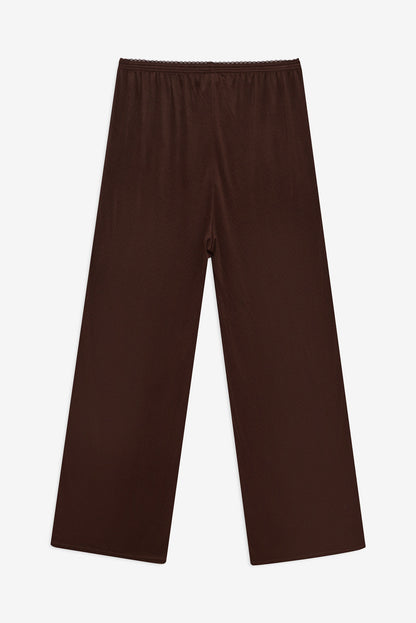 Elliana Wide Leg Pant — Chocolate
