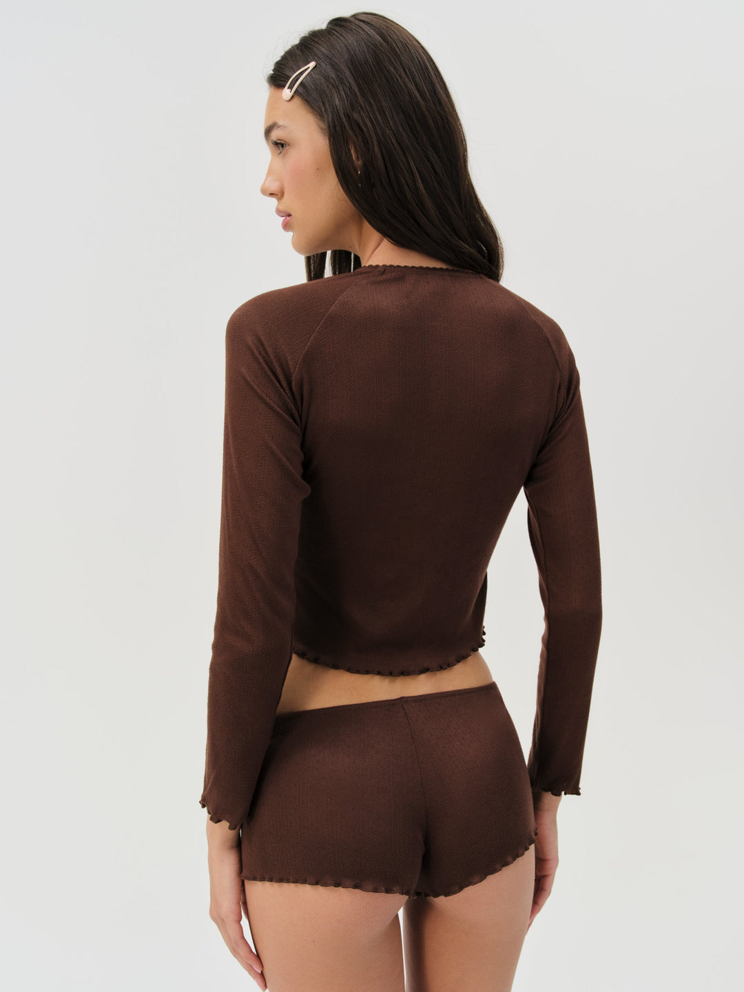 Elliana Sleep Short — Chocolate