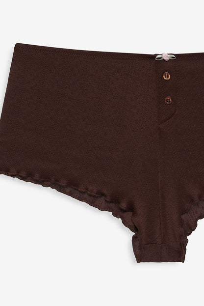 Elliana Sleep Short — Chocolate