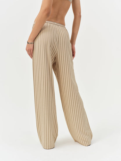 Mindy Wide Leg Pant — Brown
