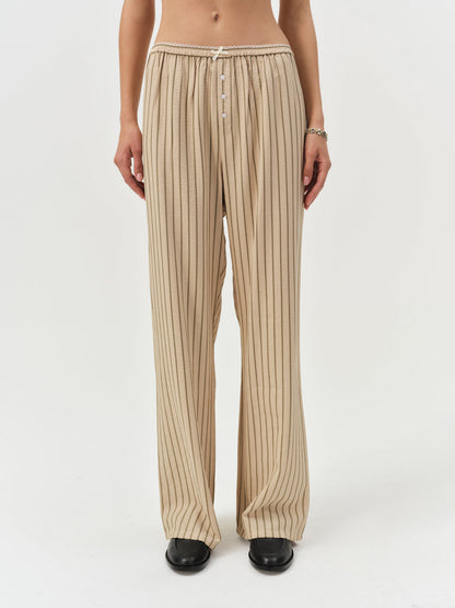Mindy Wide Leg Pant — Brown