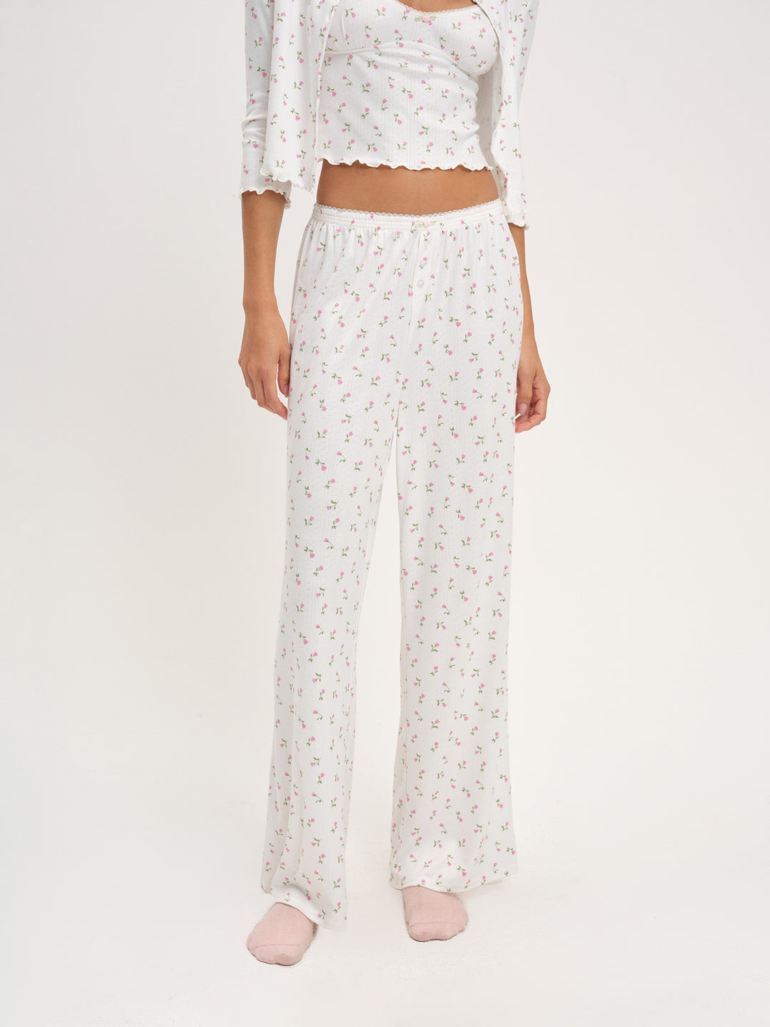 Elliana Wide Leg Pant — White
