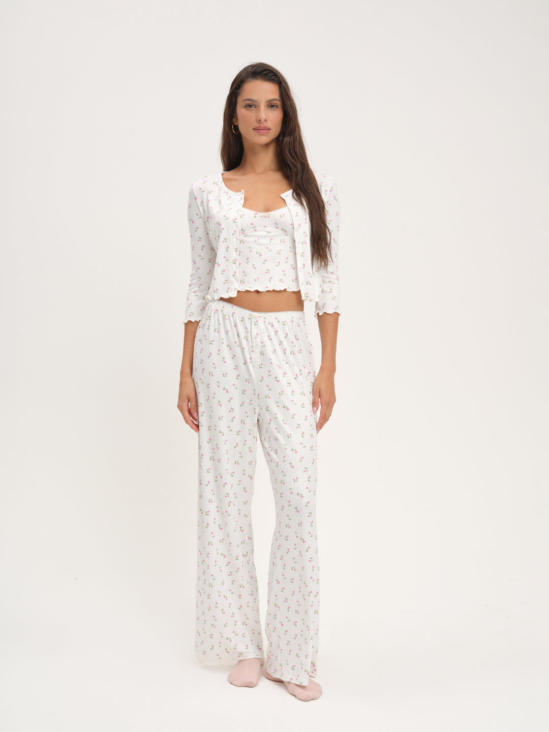 Elliana Wide Leg Pant — White