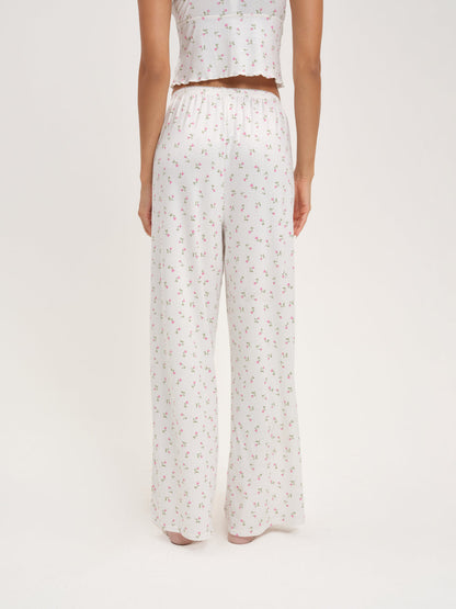 Elliana Wide Leg Pant — White