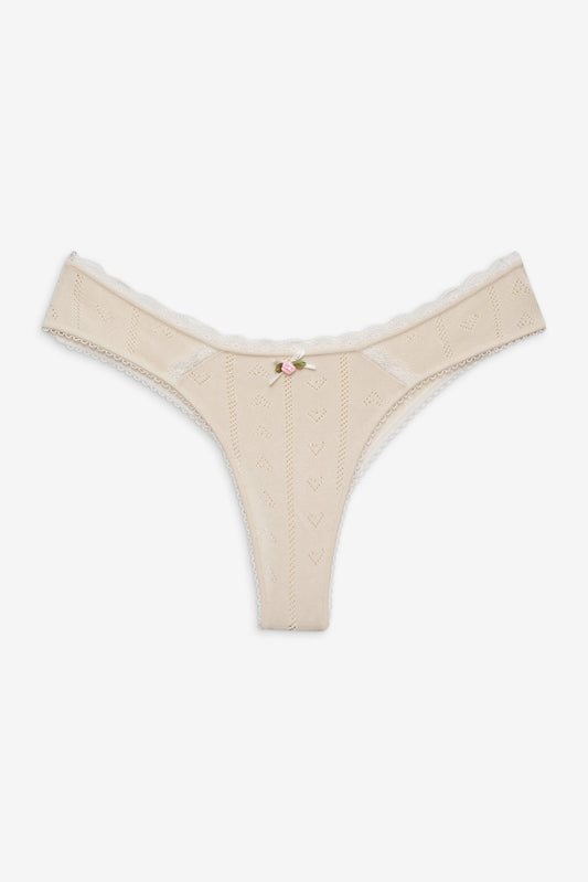 Angelina Knit Panty — Cream