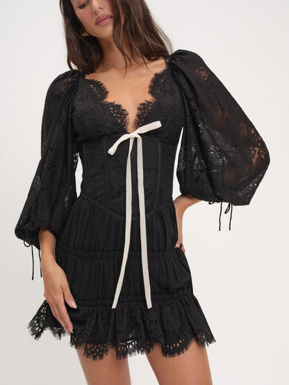 Ellis Mini Dress — Black