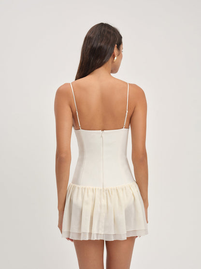 Josie Micro Mini Dress — Cream