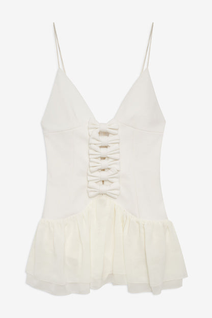 Josie Micro Mini Dress — Cream