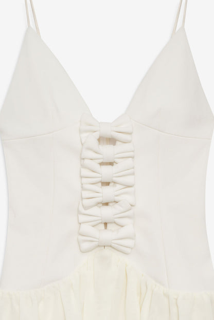 Josie Micro Mini Dress — Cream