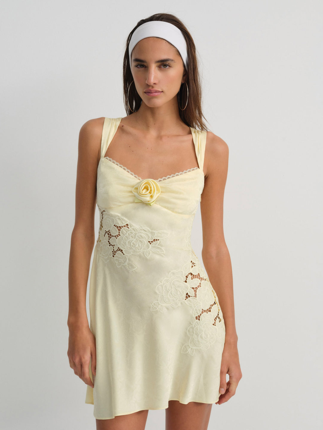 Claudia Mini Dress — Yellow