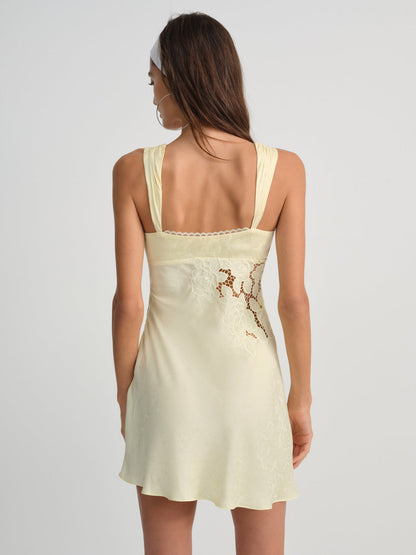 Claudia Mini Dress — Yellow