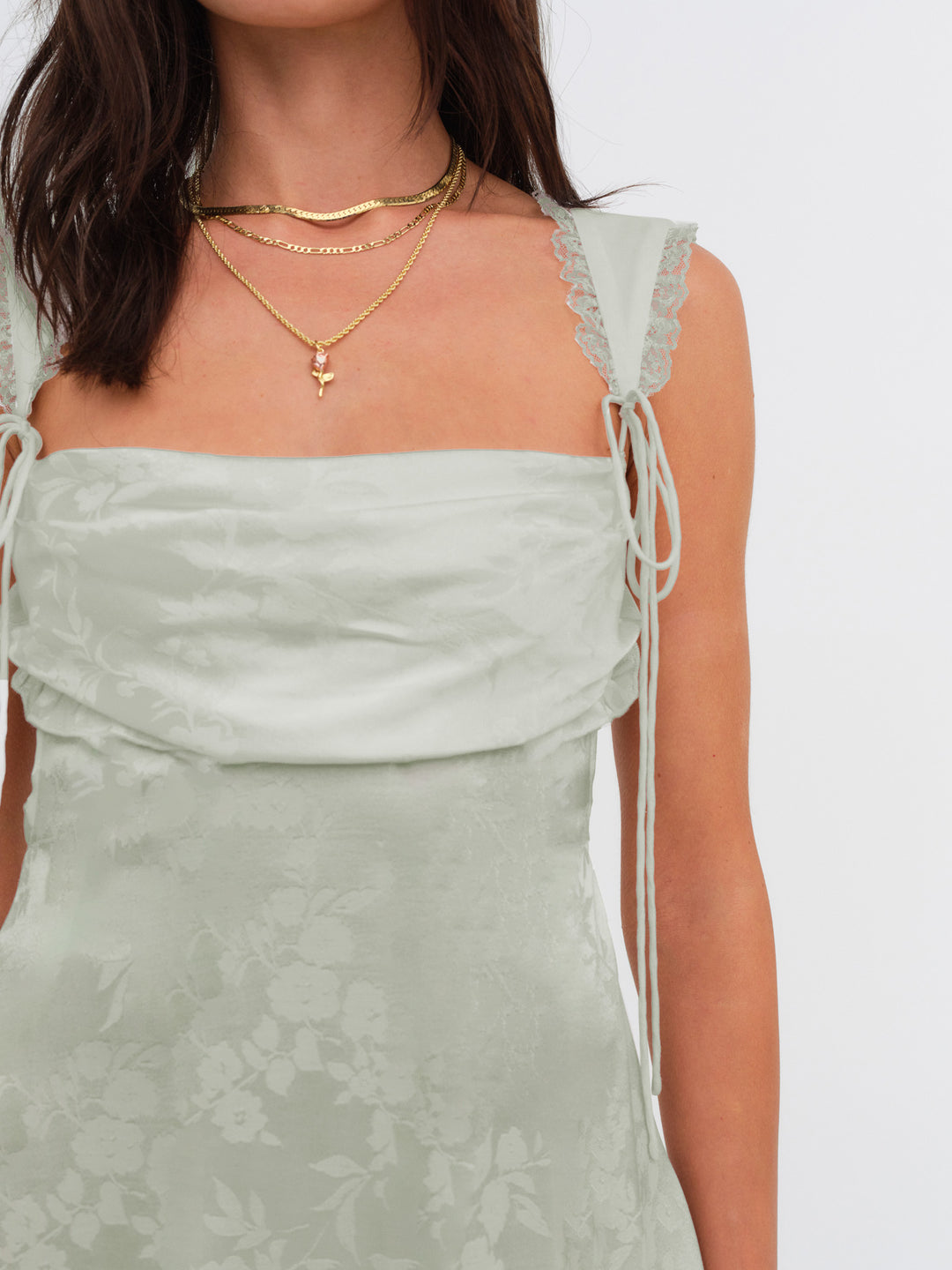 Holland Mini Dress — Green