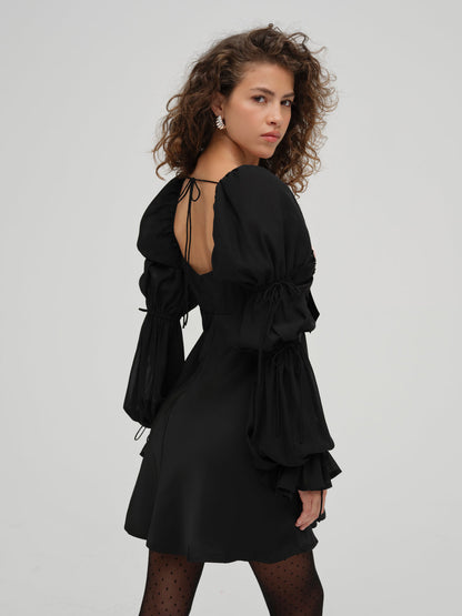 Jillian Mini Dress — Black