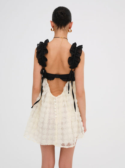 Poppy Mini Dress — Ivory
