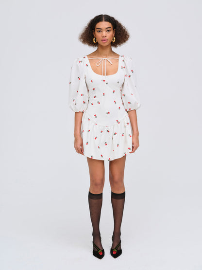 Talia Mini Dress — Cream