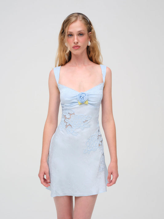 Claudia Mini Dress — Blue