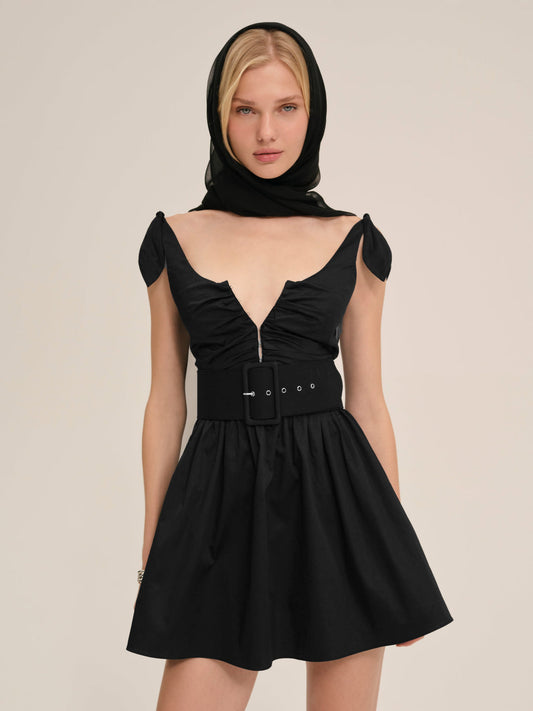 Quinne Mini Dress — Black
