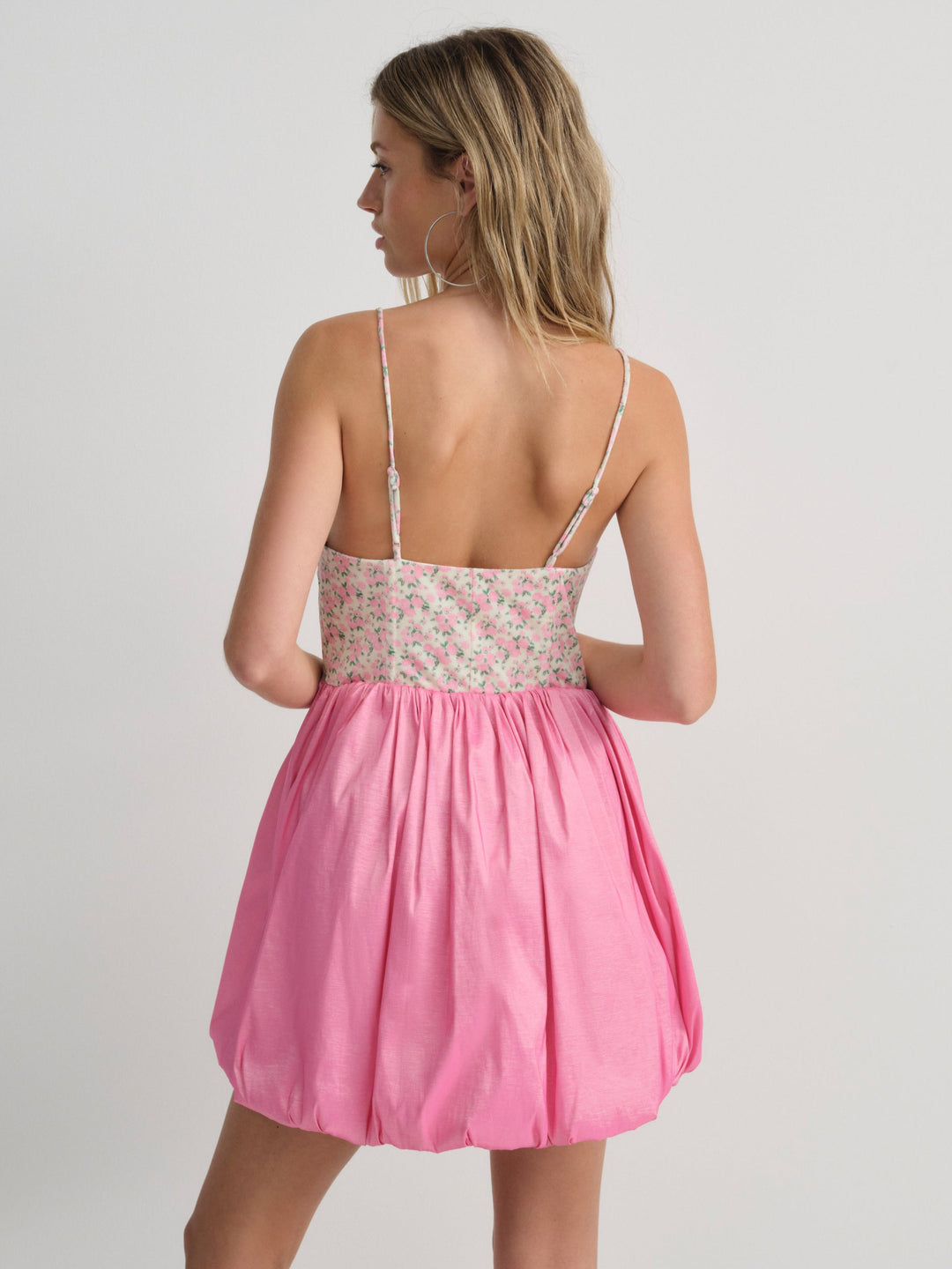 Berry Bud Bubble Mini Dress — Pink