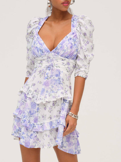Rosalyn Mini Dress — Purple