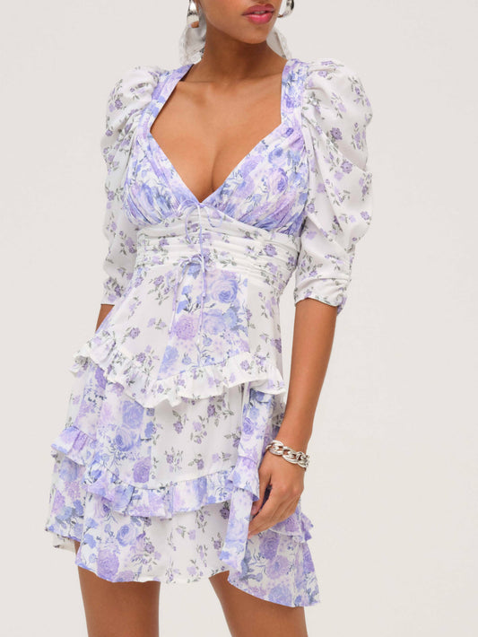 Rosalyn Mini Dress — Purple
