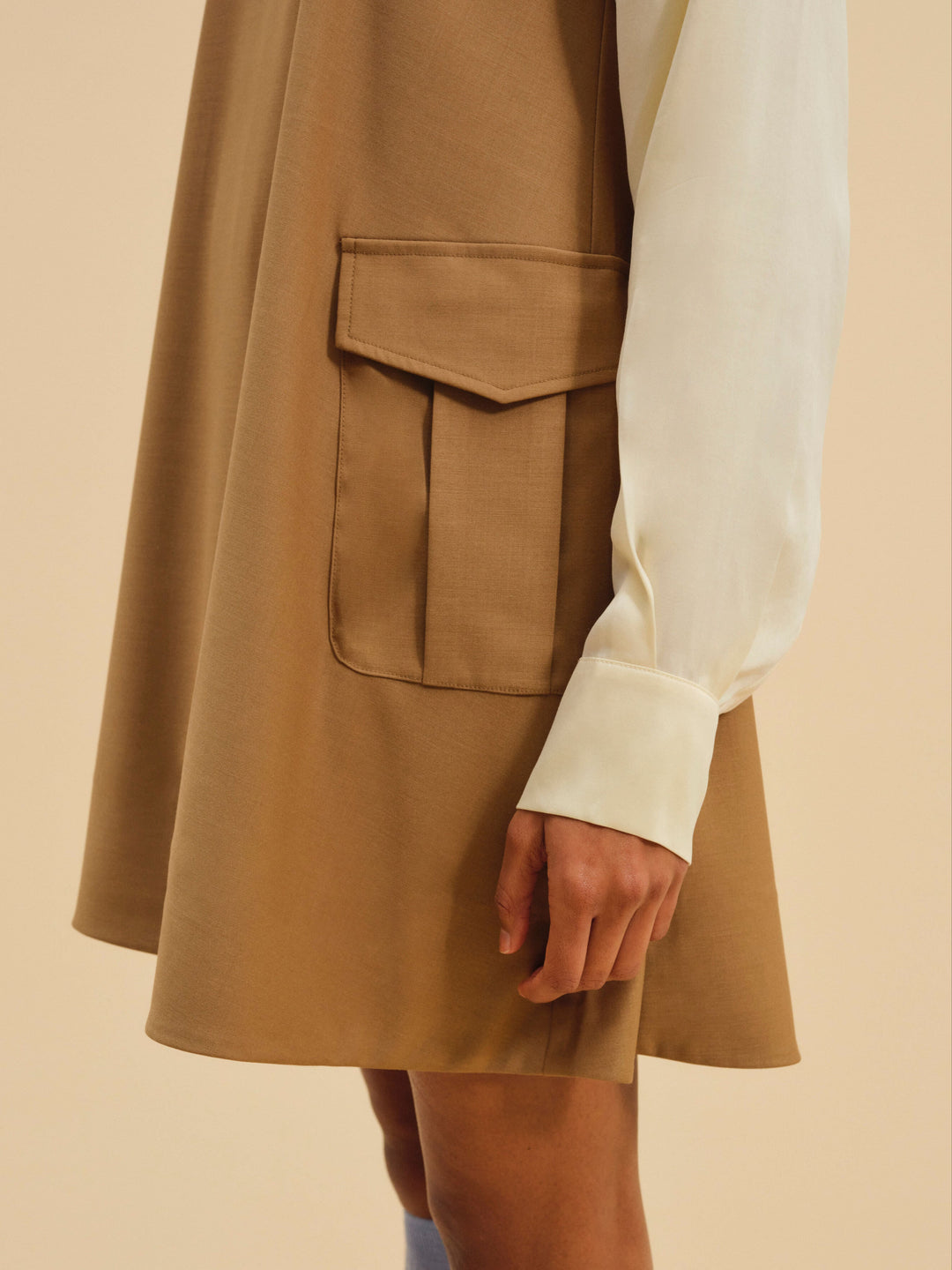 Elanah Mini Dress — CAMEL