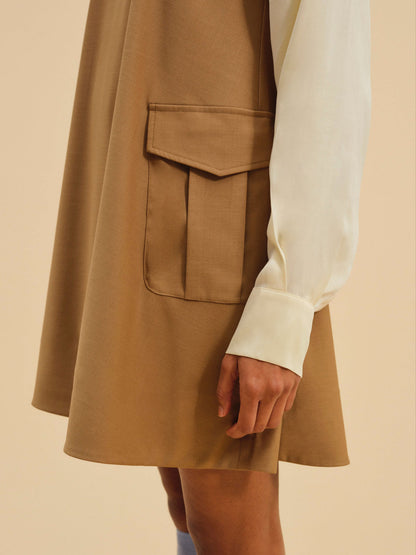 Elanah Mini Dress — CAMEL