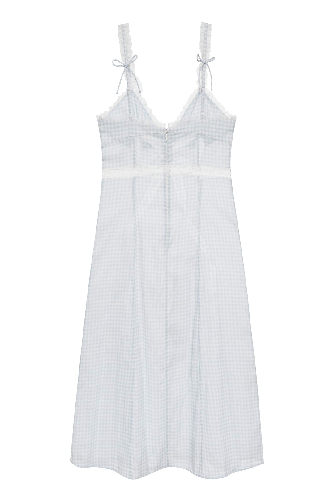 Bluebell Gingham Midi Dress — Blue
