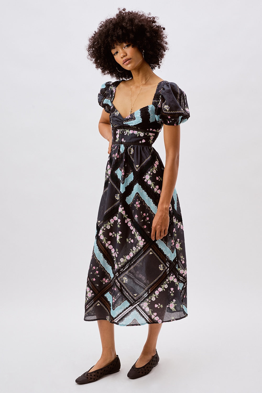 Margaret Midi Dress — Black