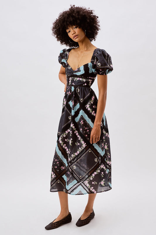 Margaret Midi Dress — Black