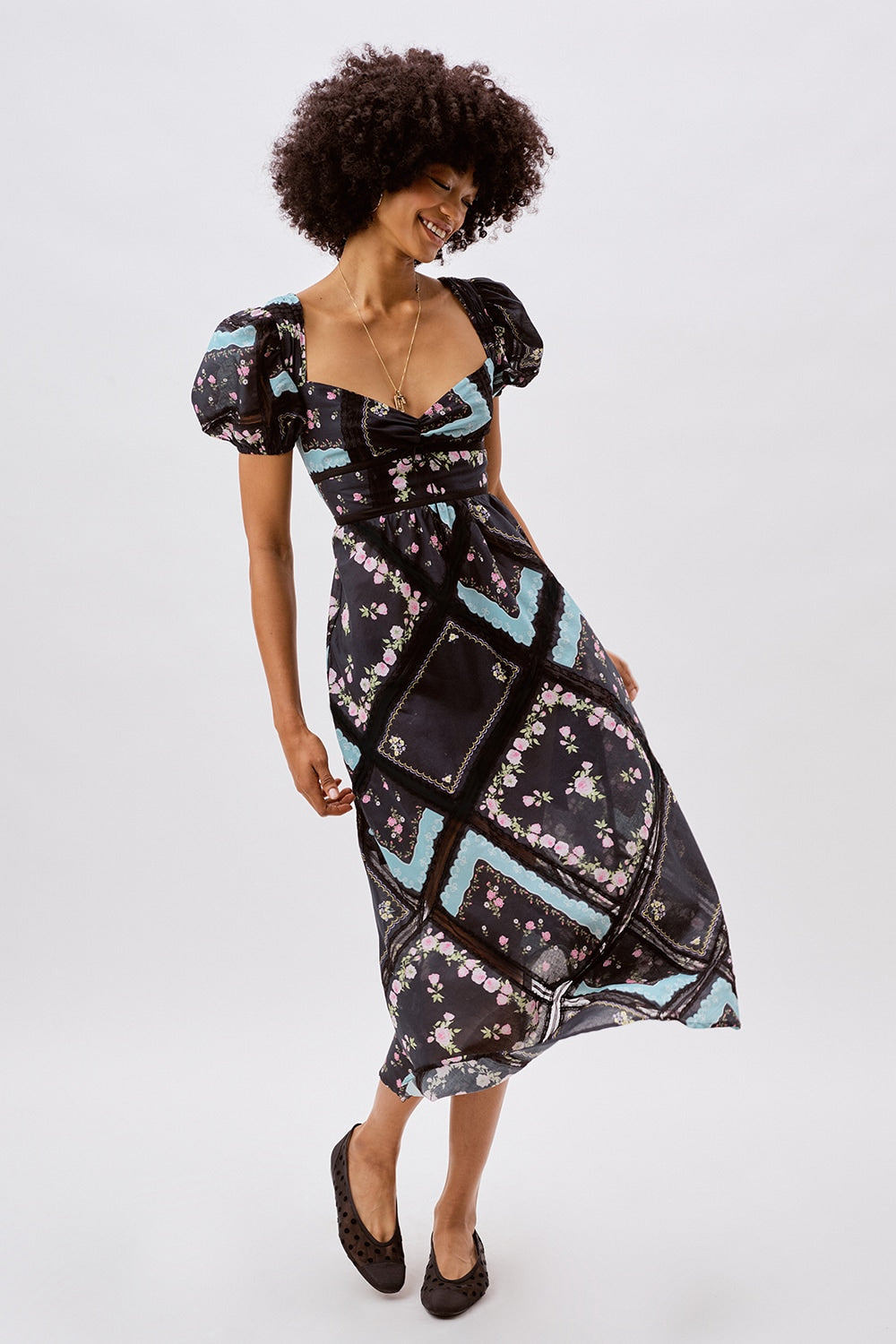 Margaret Midi Dress — Black