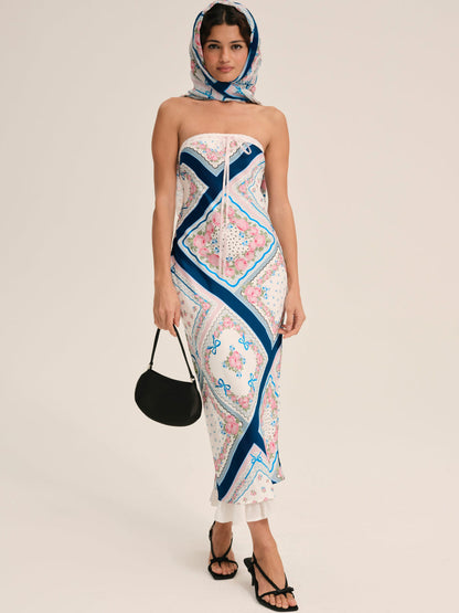 Daisy Mae Midi Dress — Blue