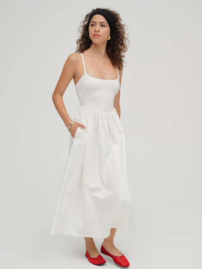 Wilhelmina Midi Dress — Cream