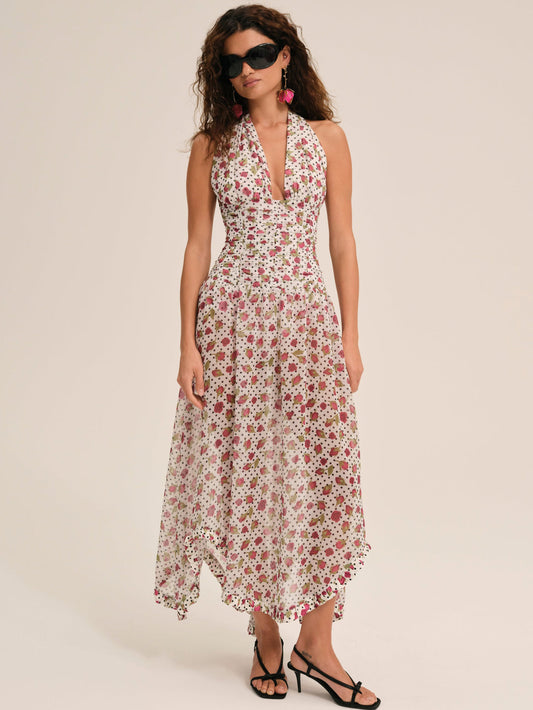 Betty Bud Maxi Dress — White